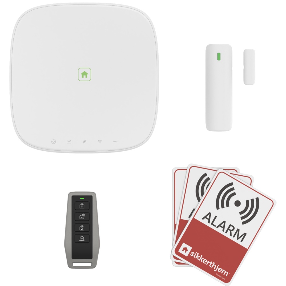 bedste alarm uden abonnement – SikkertHjem S7pro Startpakke